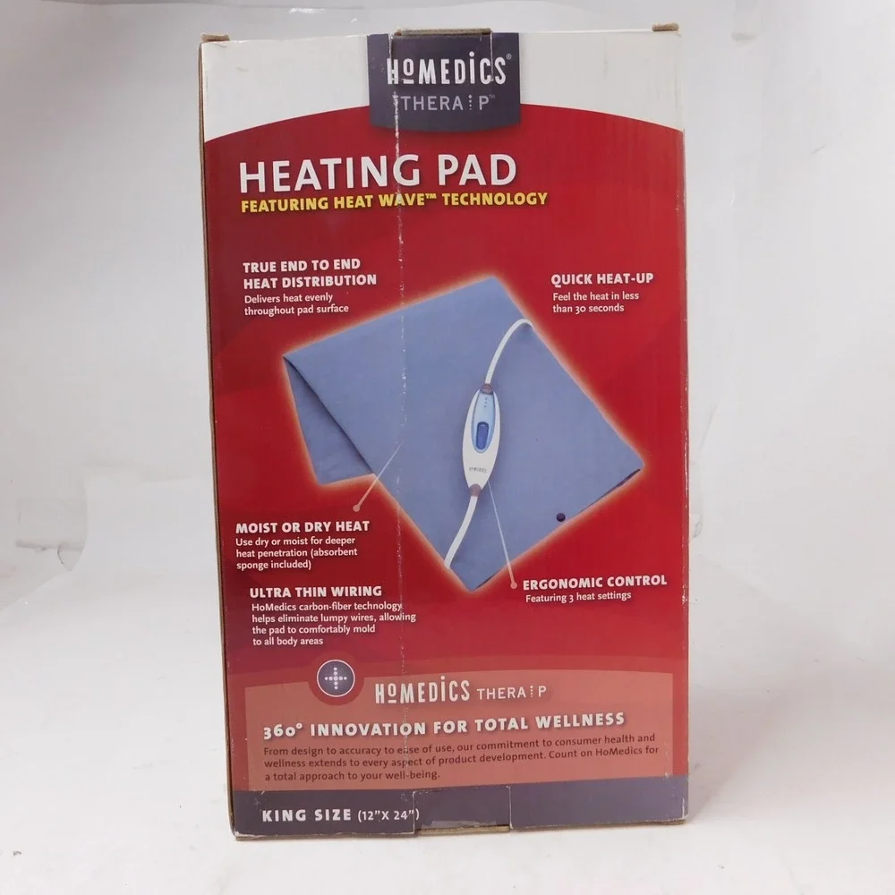 HoMedics HP-300 Therapy Heating Pad Moist/Dry Heat Pain Relief Electric King Siz